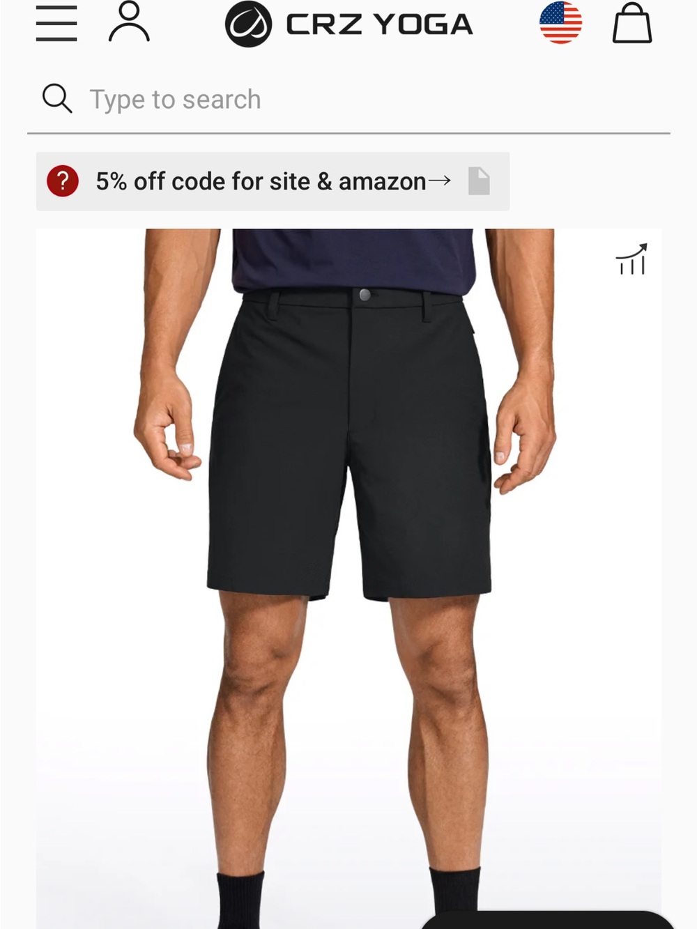 CRZ YOGA Men’s Black All Day Comfy NWOT